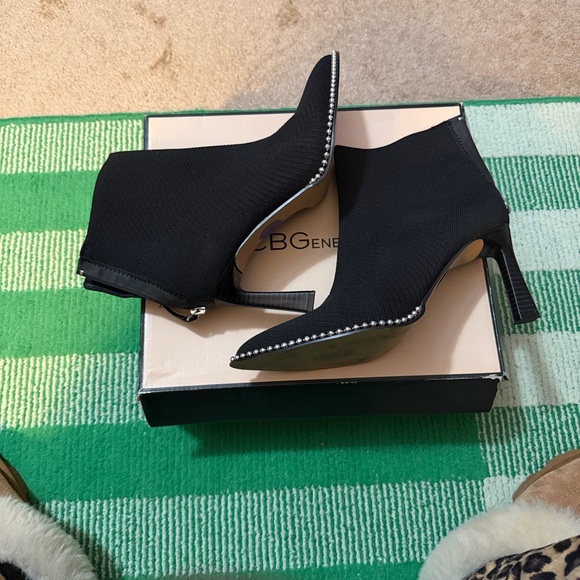 BCBGeneration Black Studded Heeled Boots - Picture 4 of 7